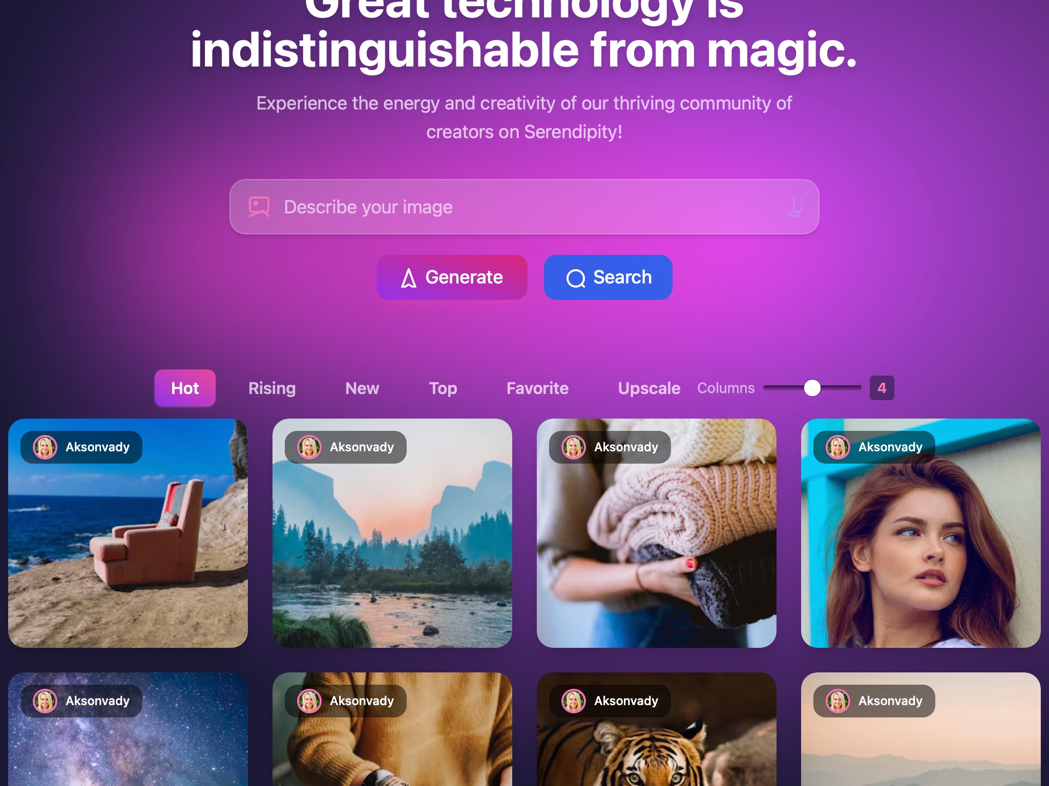 Preview for Image Gallery with Search and Filters