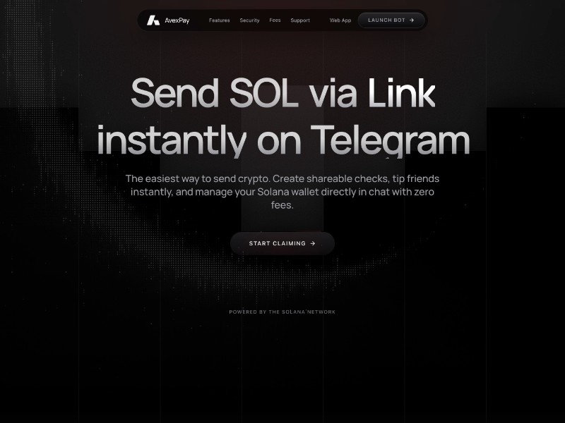 Preview for Crypto Telegram Bot Landing Page Template