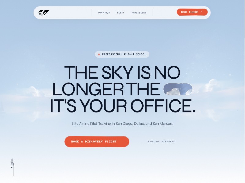 Preview for Aviation & Flight Training Landing Page Template
