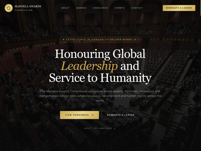 Preview for Awards Commission Landing Page Template