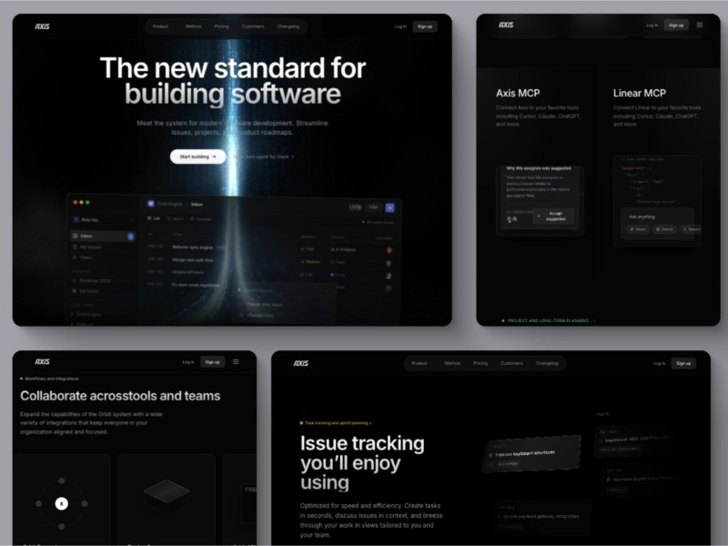 Preview for Axis Product Management Landing Page Template Multi-Page