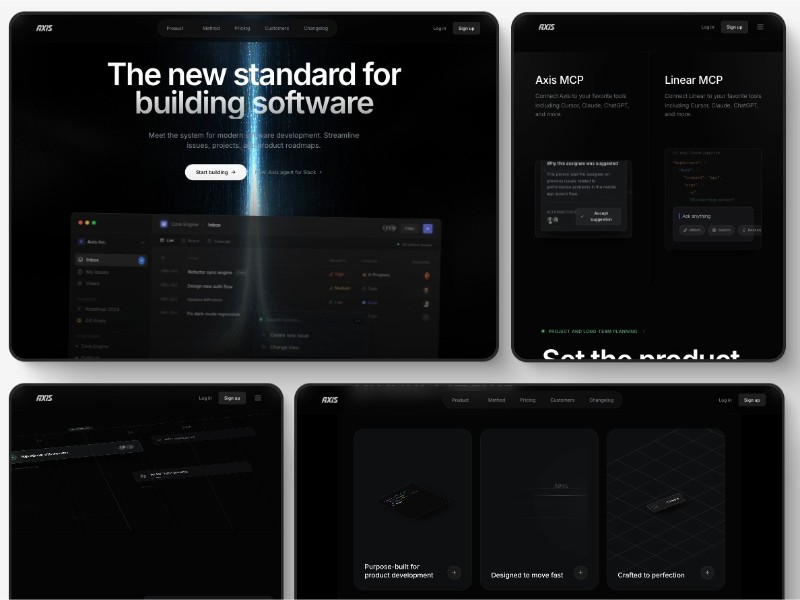 Preview for Axis SaaS Product Landing Page Template Multi-page