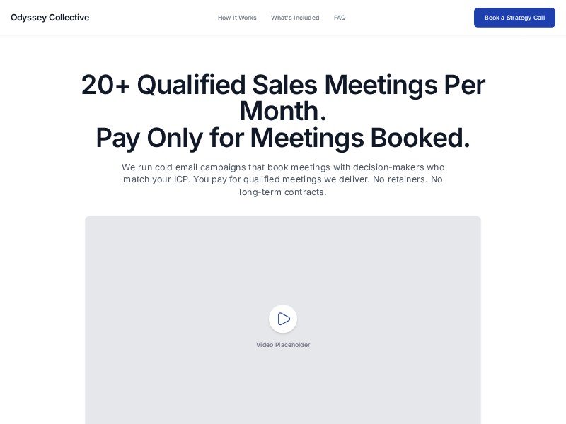 Preview for Odyssey Collective | B2B Sales Meetings on a Performance Basis