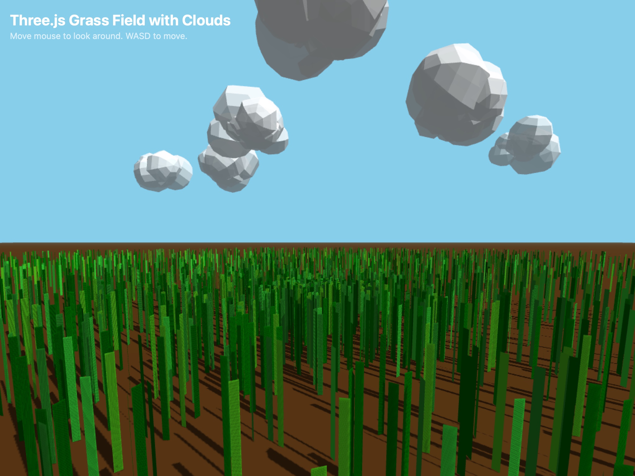 Preview for 3D Grass Field with Moving Clouds