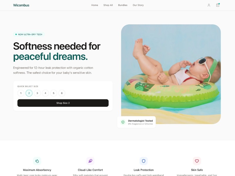 Preview for Baby Care E-commerce Website Template