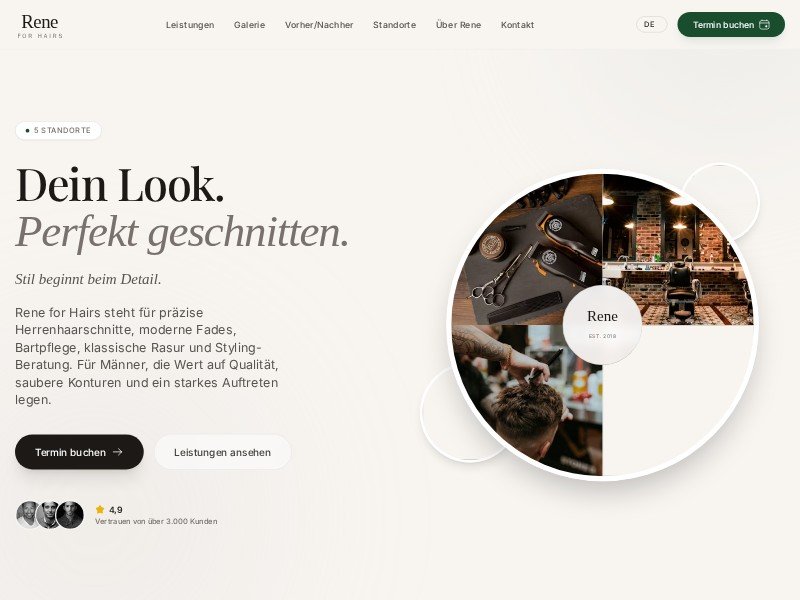 Preview for Barbershop Landing Page Template