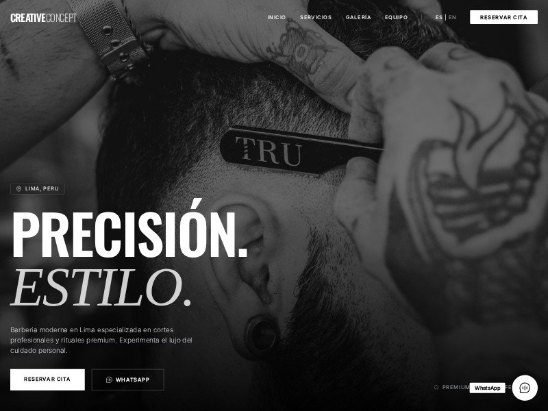 Preview for Luxury Barbershop Landing Page Template