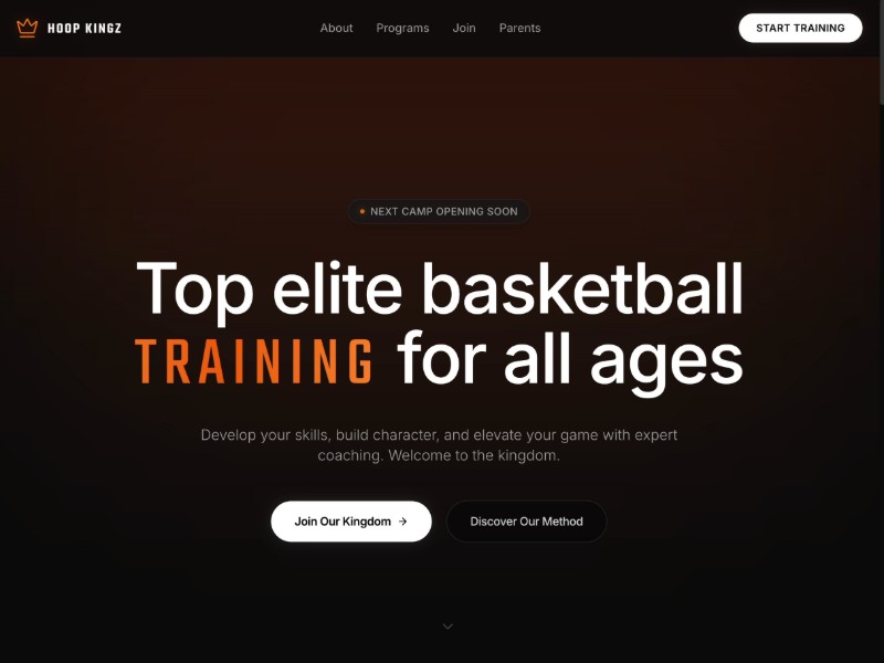 Preview for Basketball Academy Landing Page Template