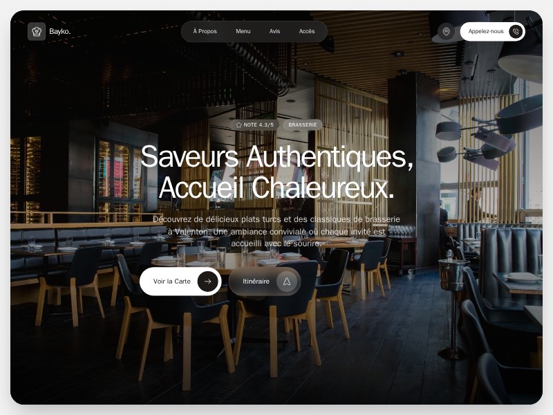 Preview for Restaurant & Brasserie Landing Page Template