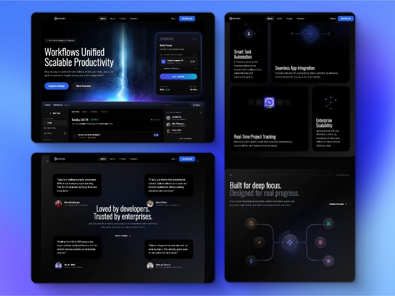 Preview for Sakura Enterprise SaaS Landing Page Template