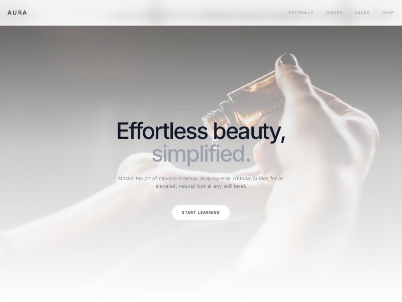 Preview for Beauty Education Landing Page Template