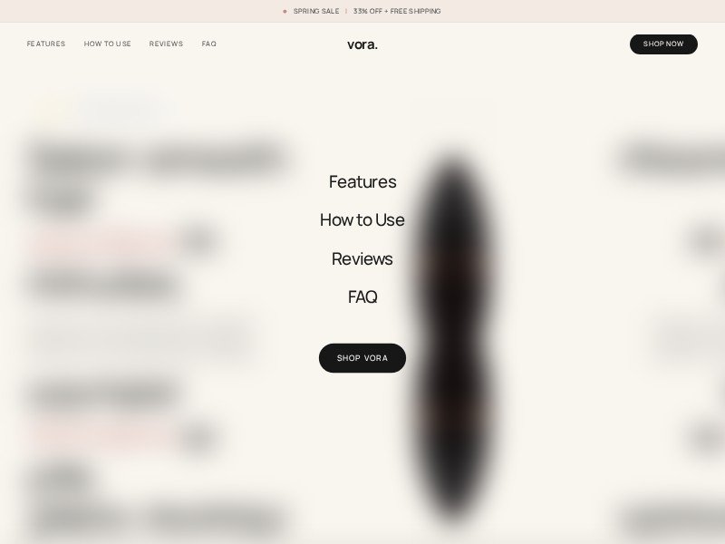 Preview for Beauty Product Landing Page Template
