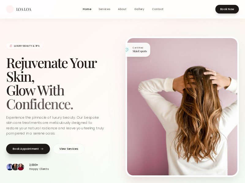 Preview for Beauty Salon Landing Page Template