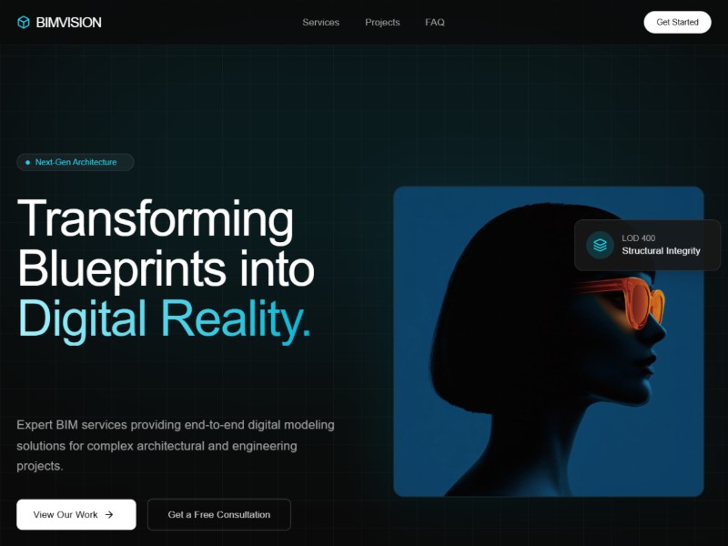 Preview for BIM Architecture Services Landing Page Template