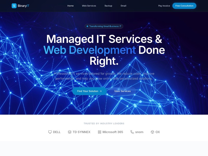 Preview for Managed IT & Web Services Landing Page Template