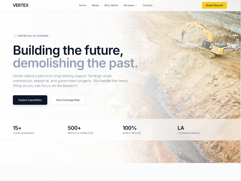 Preview for Construction & Demolition Services Landing Page Template