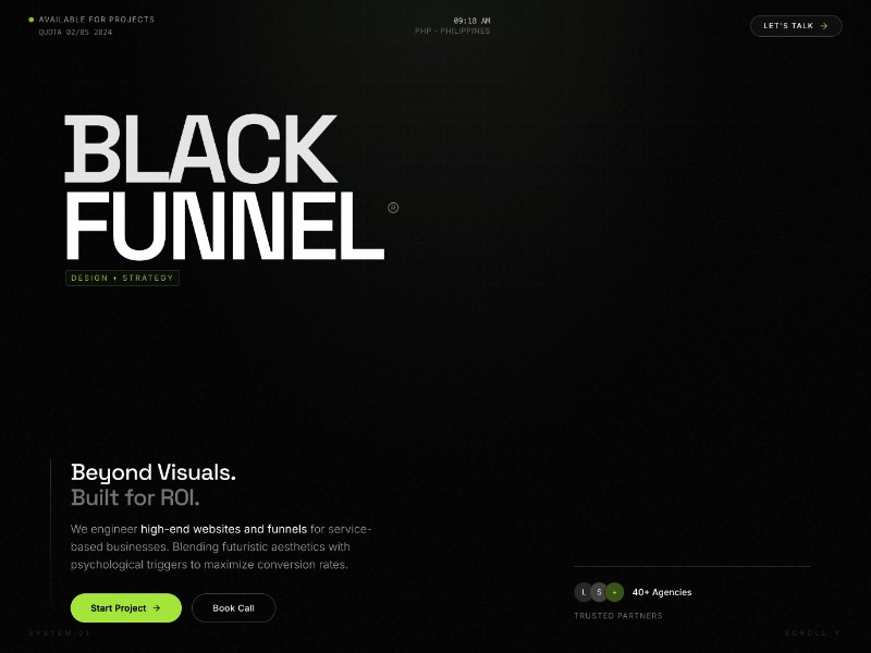 Preview for Black Funnel Tech Landing Page Template