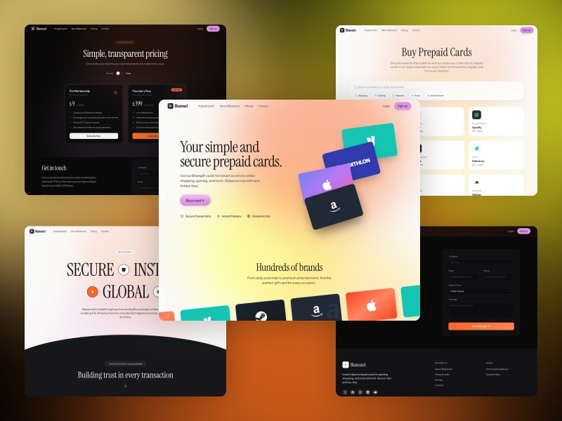 Preview for Prepaid Card Multi Pages Template