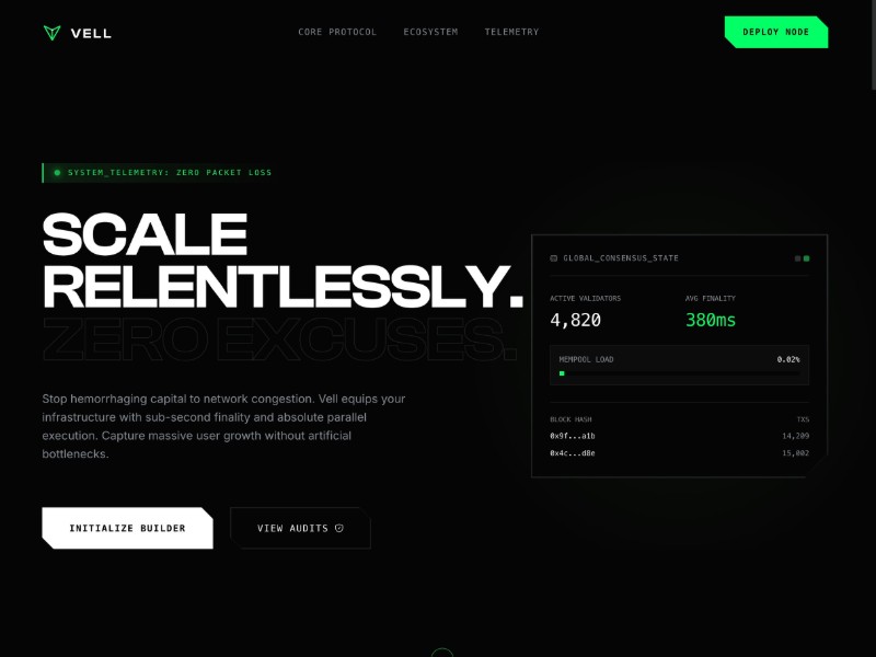 Preview for Blockchain Landing Page Template