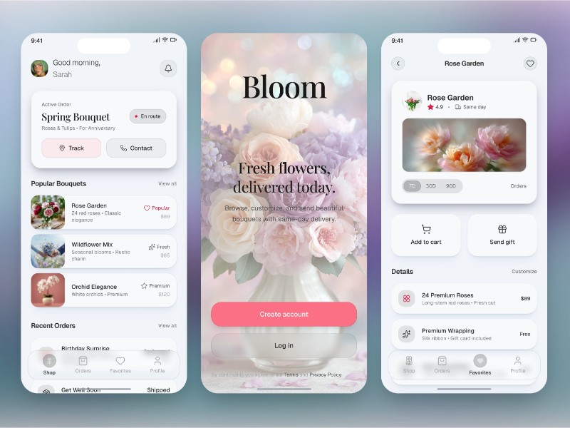 Preview for Flower Delivery App Template