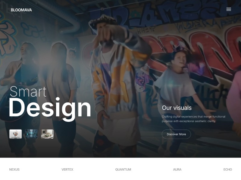 Preview for Bloomava Creative Agency Landing Page Template