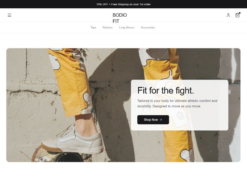 Preview for Athletic E-commerce Landing Page Template