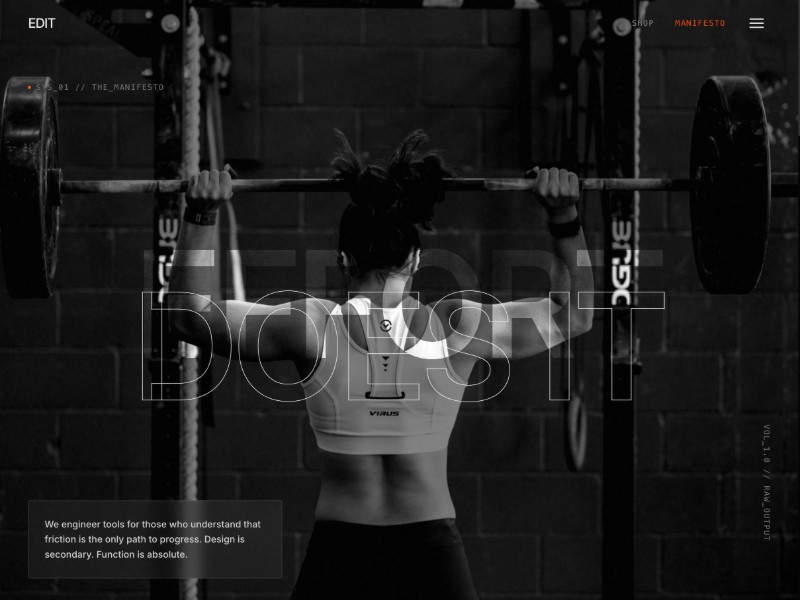 Preview for Brutalist Brand Manifesto Landing Page Template