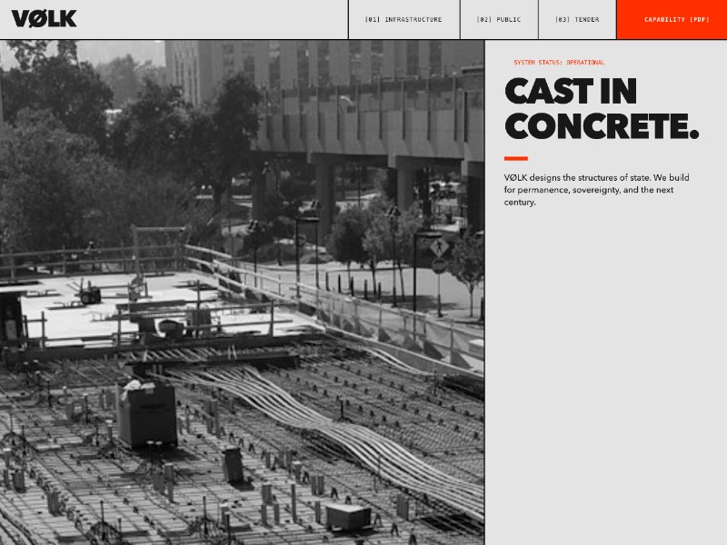 Preview for Brutalist Civic Architecture Landing Page Template