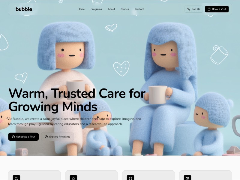 Preview for Childcare Center Landing Page Template
