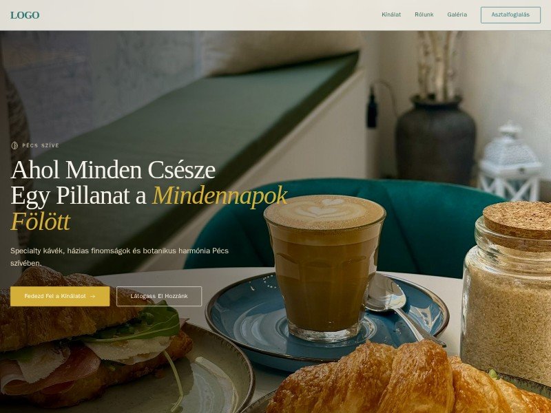 Preview for Café Landing Page Template