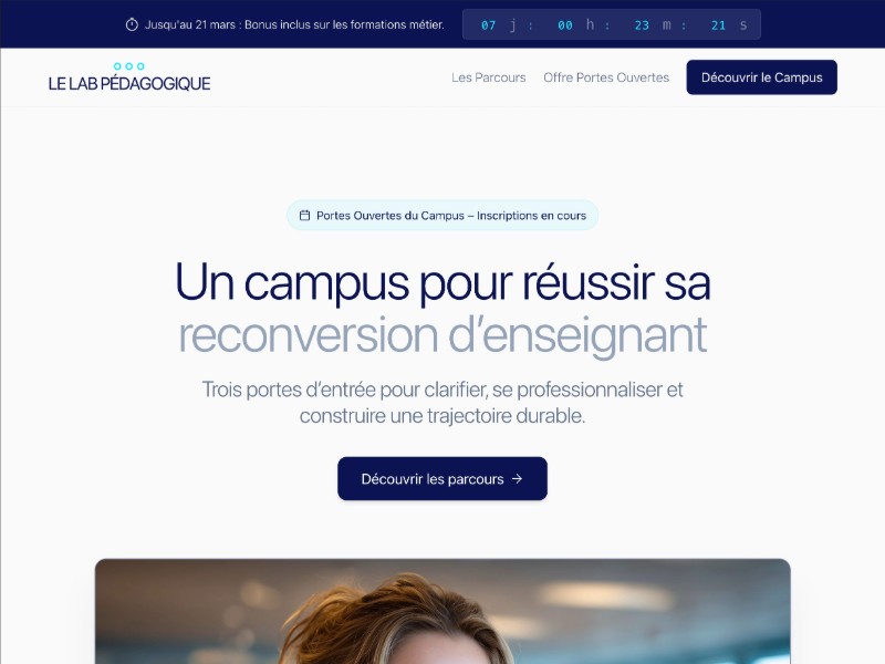 Preview for Teacher Career Change Landing Page Template