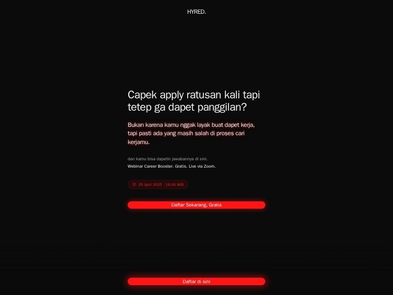 Preview for Career Booster Webinar Landing Page Template
