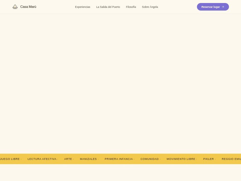 Preview for Casa Marú Childhood Center Landing Page Template