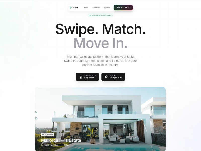 Preview for Casa Real Estate Landing Page Template