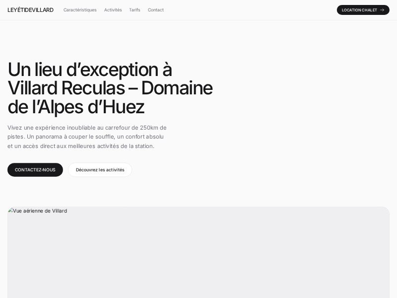 Preview for Chalet Rental Landing Page Template