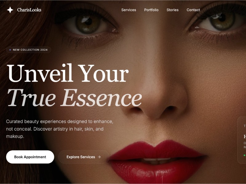 Preview for Beauty Salon Landing Page Template