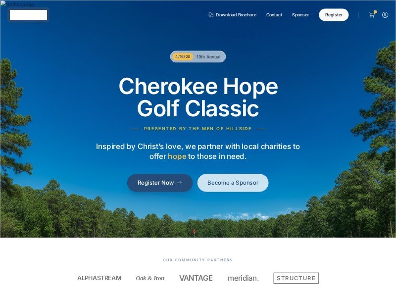 Preview for Charity Golf Event Landing Page Template
