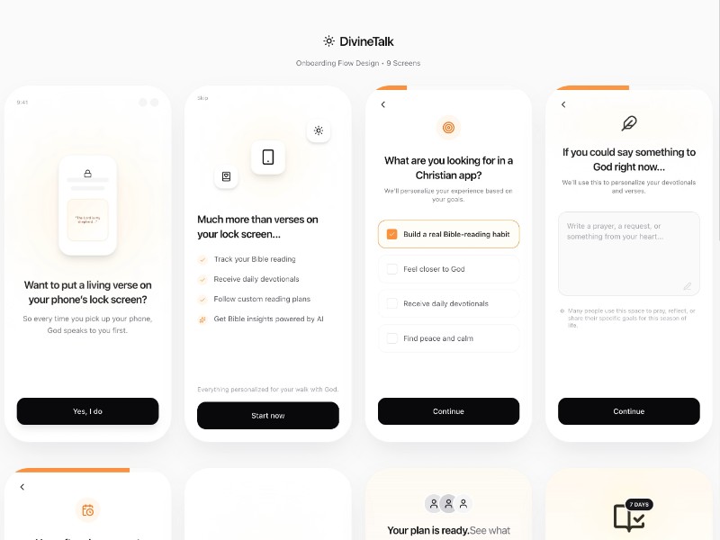 Preview for Christian App Onboarding Flow Template