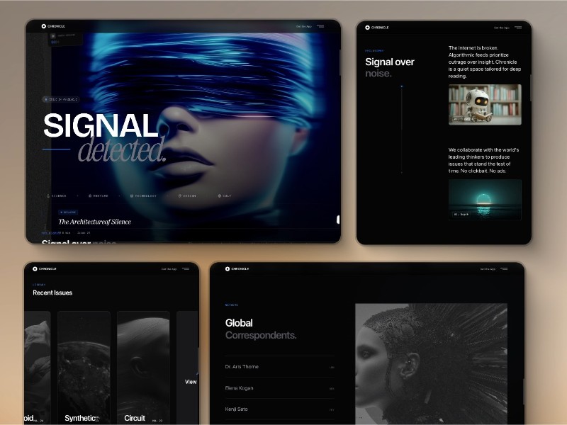 Preview for Curated Journalism Landing Page Template
