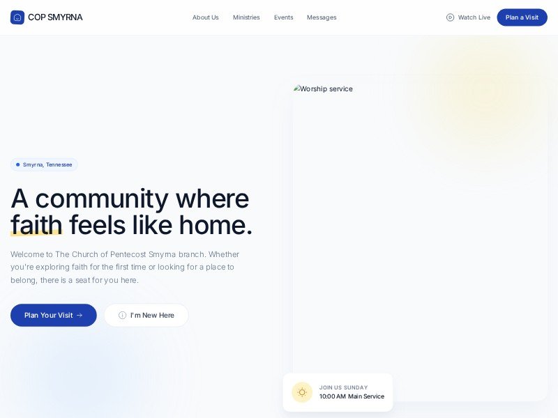 Preview for Church Landing Page Template