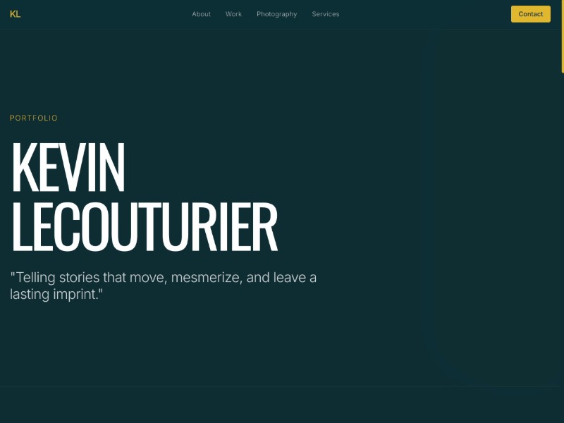 Preview for Cinematographer Portfolio Template