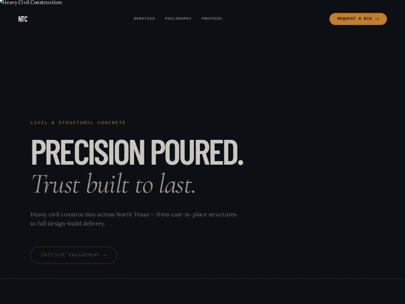 Preview for Civil Construction Services Landing Page Template
