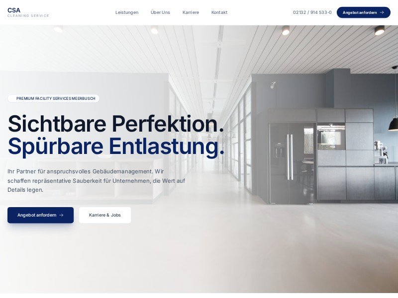 Preview for Facility Management Cleaning Service Landing Page Template