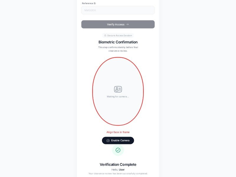 Preview for Secure Clearance Verification Portal Template