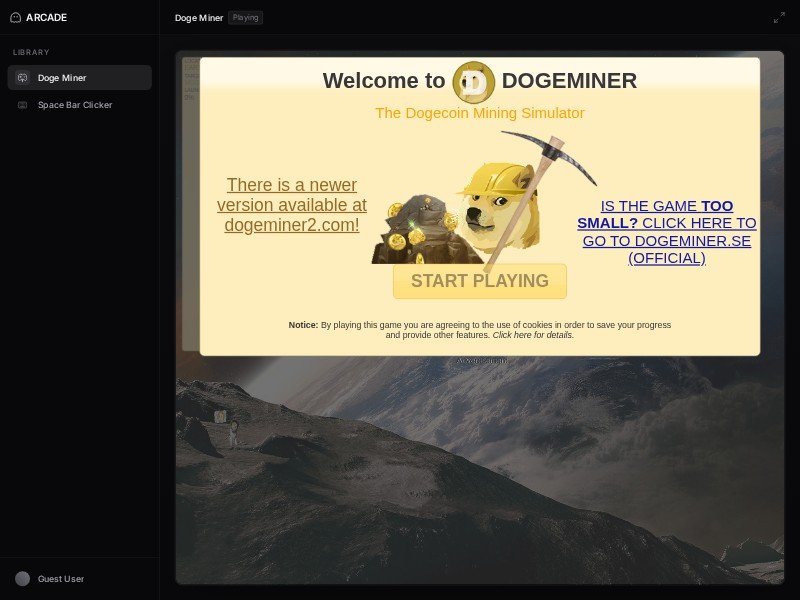 Preview for Arcade Gaming Hub Dashboard Template