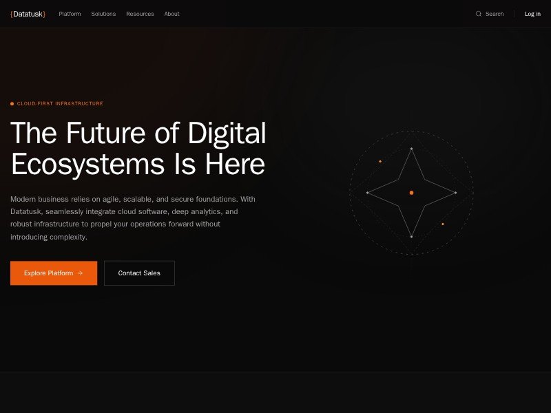 Preview for Cloud Infrastructure Landing Page Template