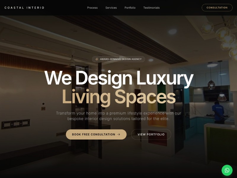 Preview for Luxury Interior Design Landing PAGE