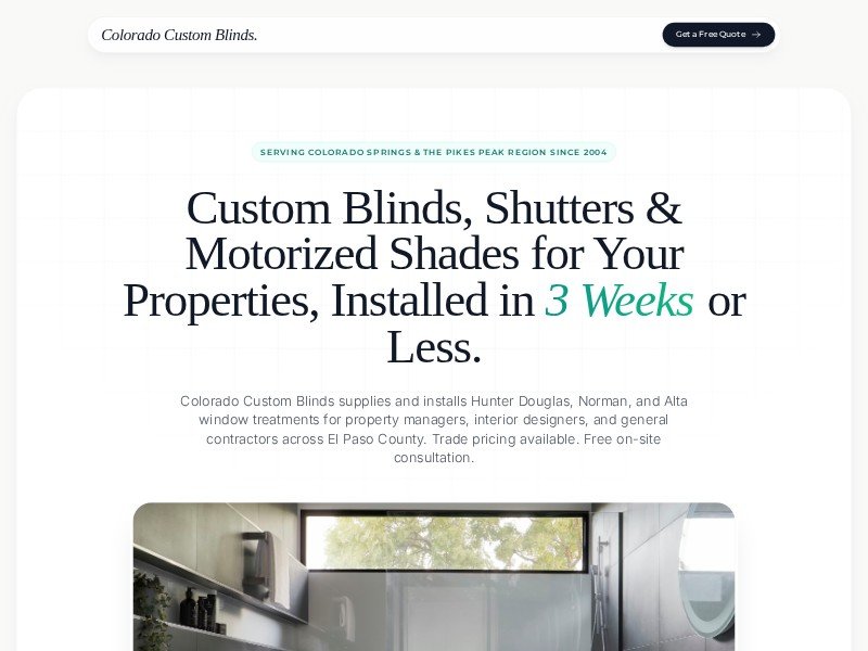 Preview for Home Decor & Blinds Landing Page Template