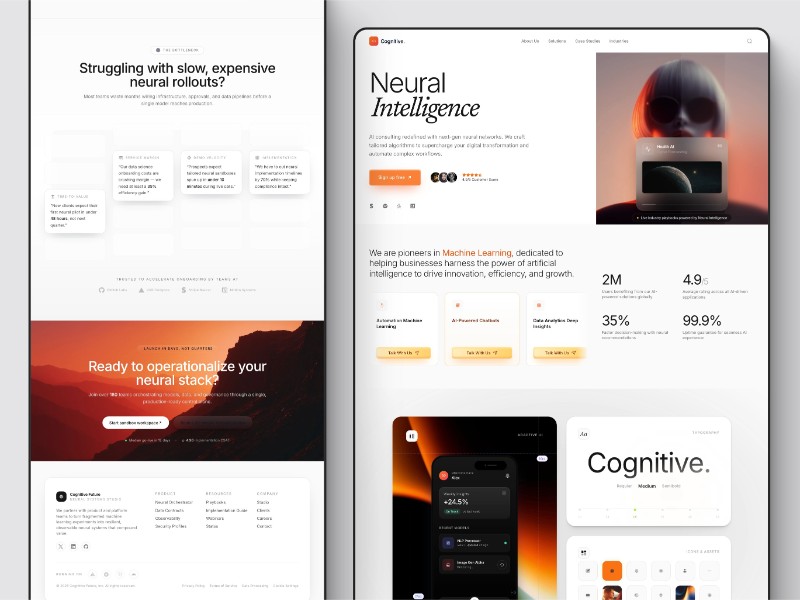Preview for Neural Intelligence AI Consulting Landing Page Template