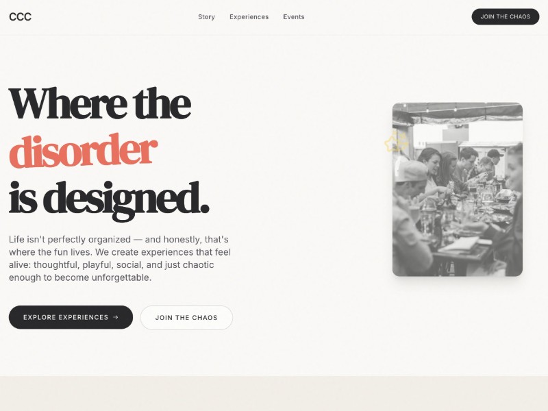 Preview for Community Events Landing Page Template